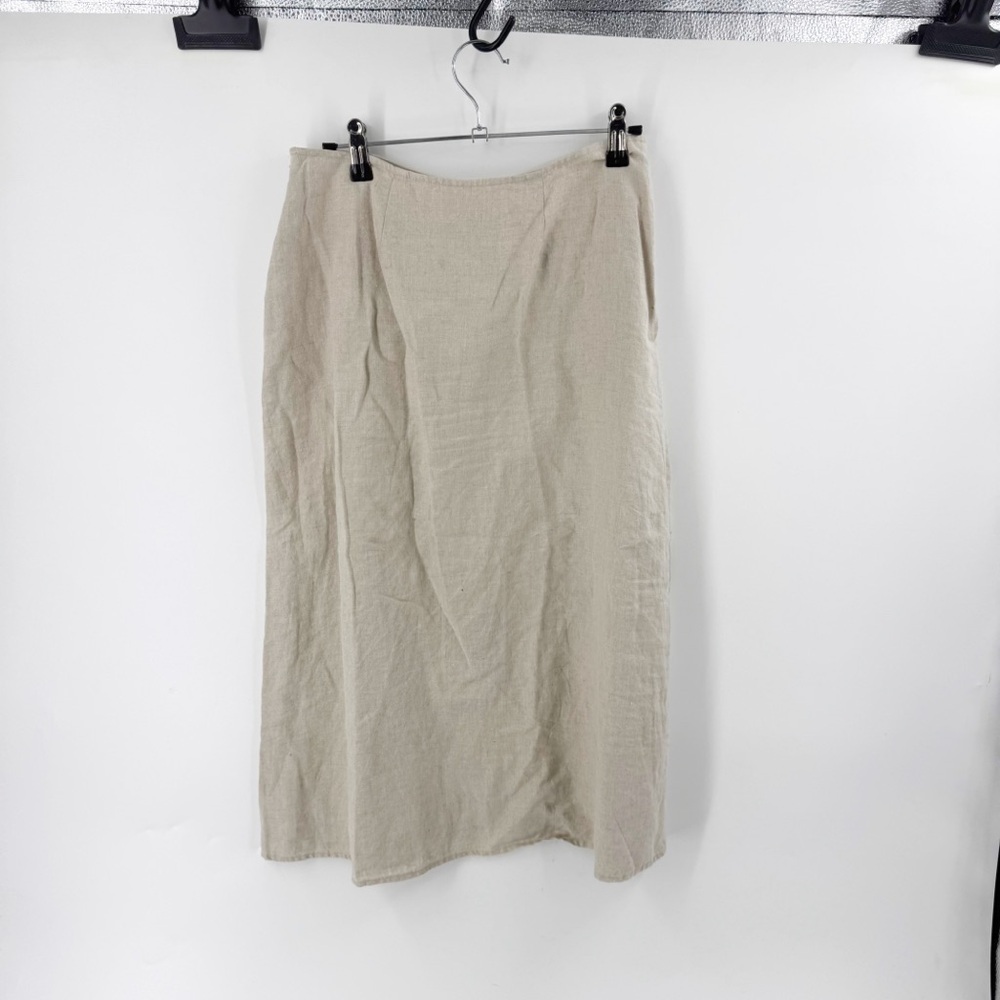 ✅ J. JILL LINEN Beige Women's Skirt SIZE 4